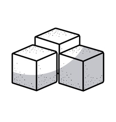 Isolated sugar cube design Royalty Free Vector Image