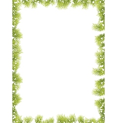 Christmas Fir Tree Branch Frame Royalty Free Vector Image