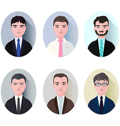 Male Faces Icons Set Royalty Free Vector Image