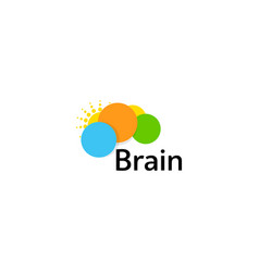 Neural network logo human brain emblem Royalty Free Vector