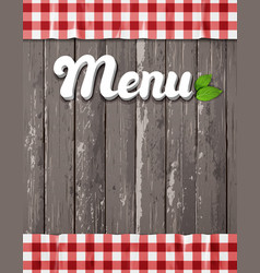 Restaurant menu design on wood background Vector Image