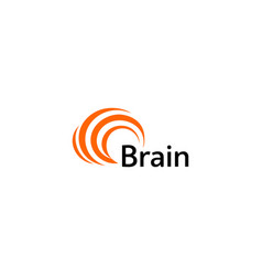 Brain logo silhouette design template Royalty Free Vector