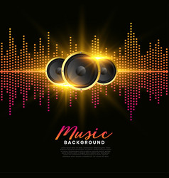 Shiny music background with notes and sparkle Vector Image