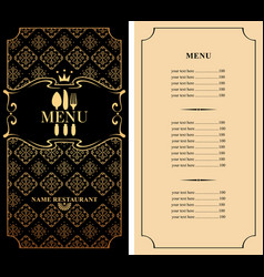 Art restaurant menu Royalty Free Vector Image - VectorStock