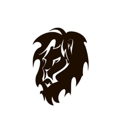 Lion head in profile Template Logo Royalty Free Vector Image