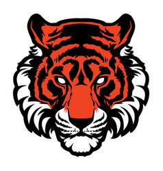 Tiger Head Sport Mascot Royalty Free Vector Image