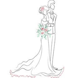 Wedding couple Royalty Free Vector Image - VectorStock