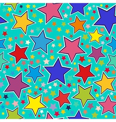 Colorful stars seamless pattern Royalty Free Vector Image