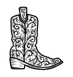 Cowboy Boot with Flowers Vector Images (83)