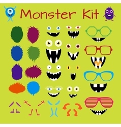 Freaky Hipster Monsters Set Royalty Free Vector Image