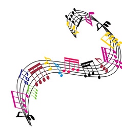 Music notes background stylish musical theme Vector Image