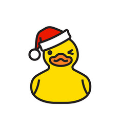 rubber duck with santa hat