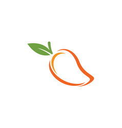 Mango in flat style isolate Royalty Free Vector Image
