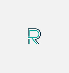 R letter abstract outstanding professional Vector Image