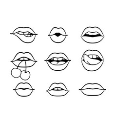 Woman Licking Lips Royalty Free Vector Image - Vectorstock