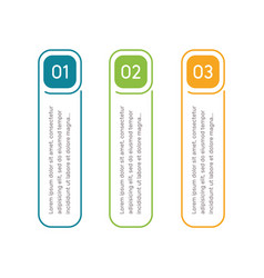 Vertical steps infographic elements outline Vector Image
