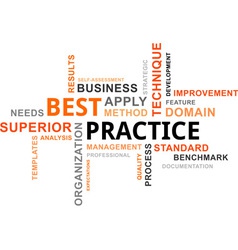 Word cloud - best practice Royalty Free Vector Image