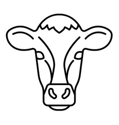 Cow head horns icon outline style Royalty Free Vector Image