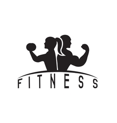 Man and woman of fitness silhouette character make