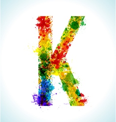 Gradient splashes font Royalty Free Vector Image