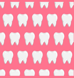 Teeth pattern tooth dental cartoon kids Royalty Free Vector
