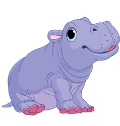 Cartoon hippo with open mouth Royalty Free Vector Image