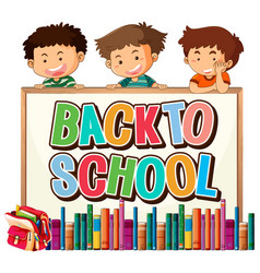 Kids going to school Royalty Free Vector Image