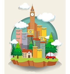 Little Town Infographics Royalty Free Vector Image