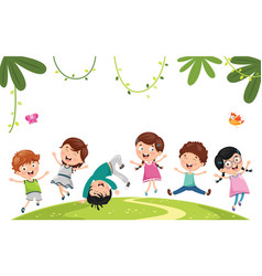 Of kids playing Royalty Free Vector Image - VectorStock