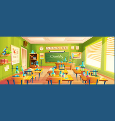 cartoon of school classroom vector image