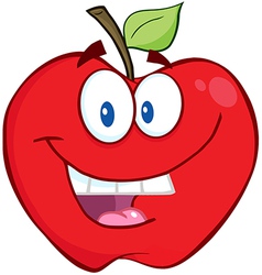 Apple Cartoon Mascot Character Royalty Free Vector Image