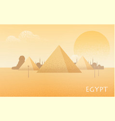 Egypt travel destination pyramids and sphinx Vector Image