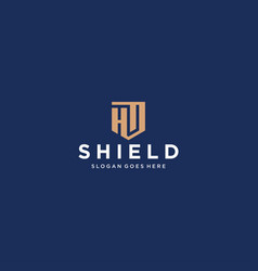 Hd h d swoosh letter logo design with modern Vector Image