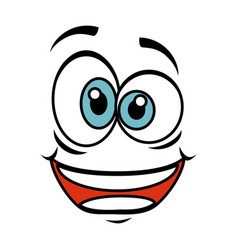 Crazy face emoticon icon Royalty Free Vector Image