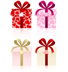 Present gift box icons set Royalty Free Vector Image