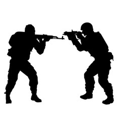 Soldier silhouettes Royalty Free Vector Image - VectorStock