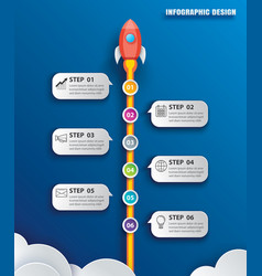 Startup infographics with 5 circle horizontal Vector Image