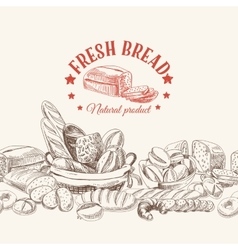 Bakery retro background Royalty Free Vector Image