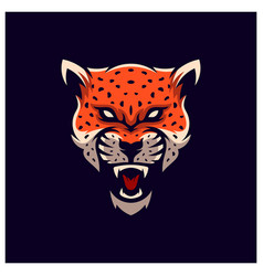 Angry jaguar leopard mascot esport logo designs Vector Image