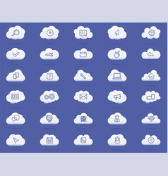 Cloud computing line Royalty Free Vector Image