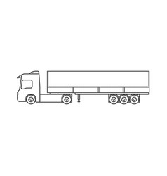 Cargo truck modern heavy delivering vehicle side Vector Image