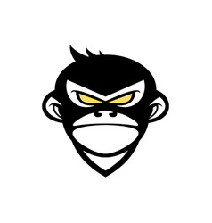Monkey logo design template Royalty Free Vector Image