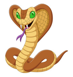 Cartoon King Cobra Snake Mascot Royalty Free Vector Image