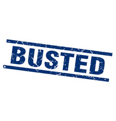 Busted square grunge stamp Royalty Free Vector Image