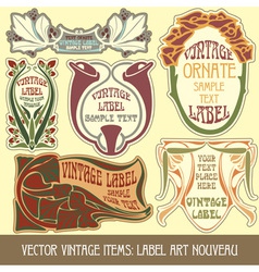 Label art nouveau Royalty Free Vector Image - VectorStock