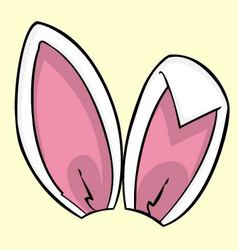 White bunny ears Royalty Free Vector Image - VectorStock