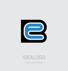 Eb e b swoosh letter logo design with modern Vector Image
