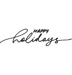 Cursive Happy Holidays Calligraphy Vector Images (over 1,200)