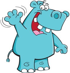 Cartoon Student Hippo Royalty Free Vector Image