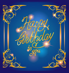 Happy Birthday Blue Gold Vector Images (over 5,600)